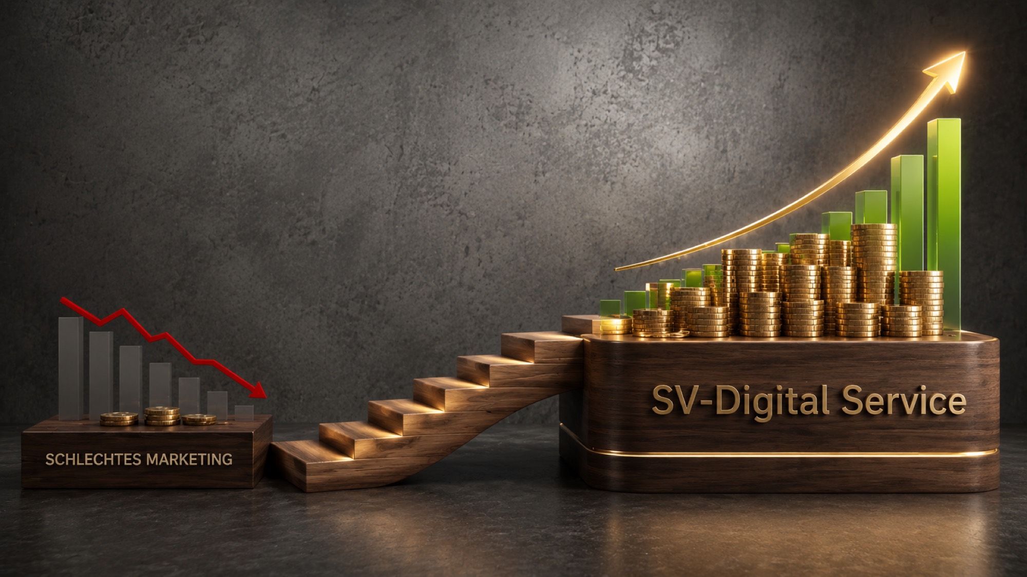 Schlechtes Marketing gegenüber Wachstum mit SV-Digital Service